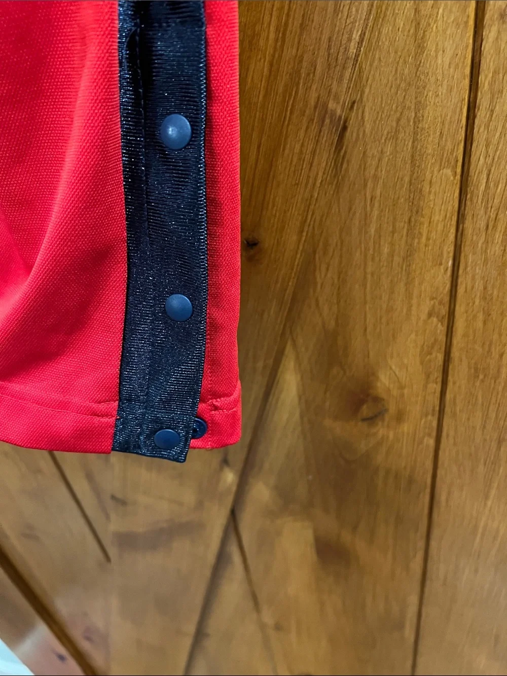 GAP Red Track Joggers with Navy Side Panels